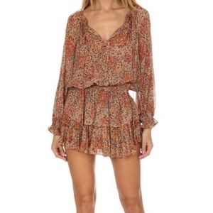 LoveShackFancy Popover Dress in Rust
